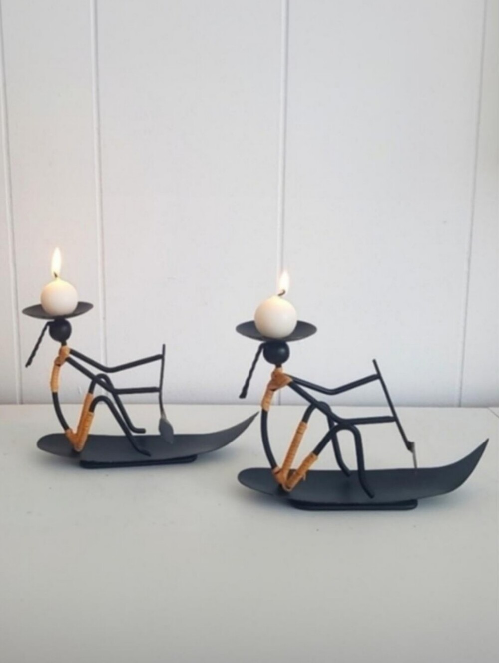 Laurids Lønborg Danish Rowing Boat Candle Holders Set MCM Denmark Pair